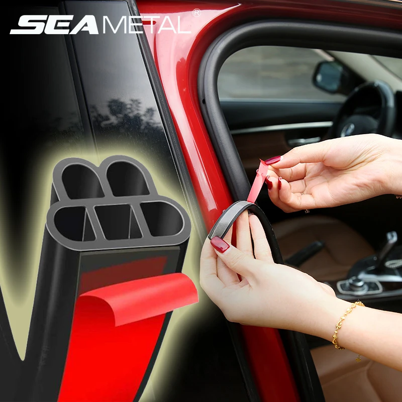 SEAMETAL Car Seal Strip Auto Rubber Sealing Strips Universal Car Door Trunk Hood Edge Strip Noise Insulation for Car Sealant