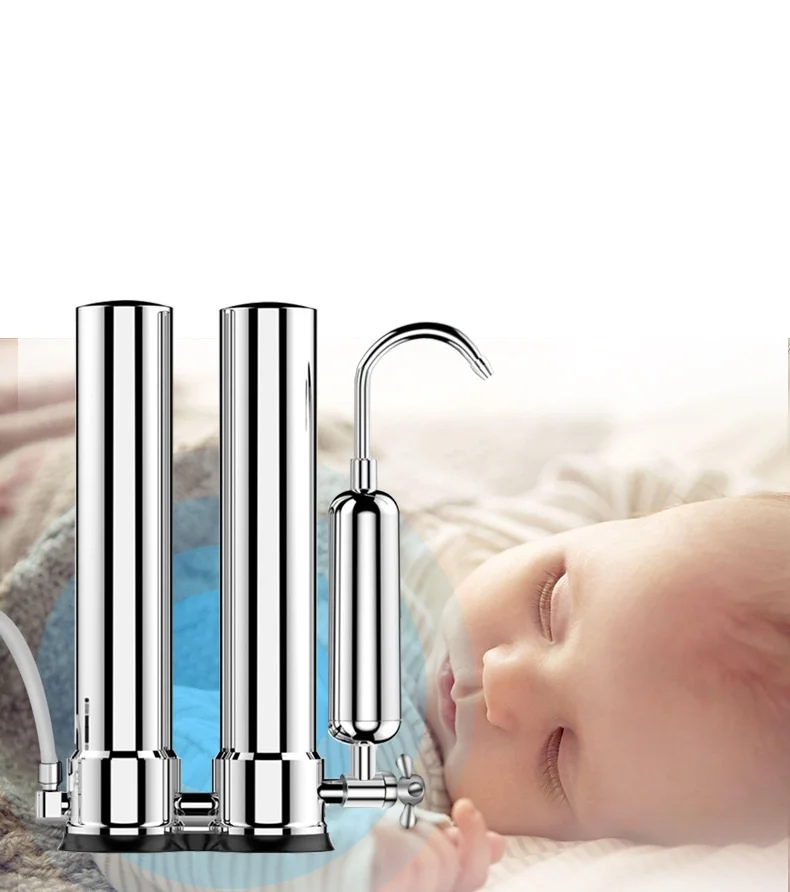 

Household tap water purifier kitchen tap water filter 3-stage water purifier on stage