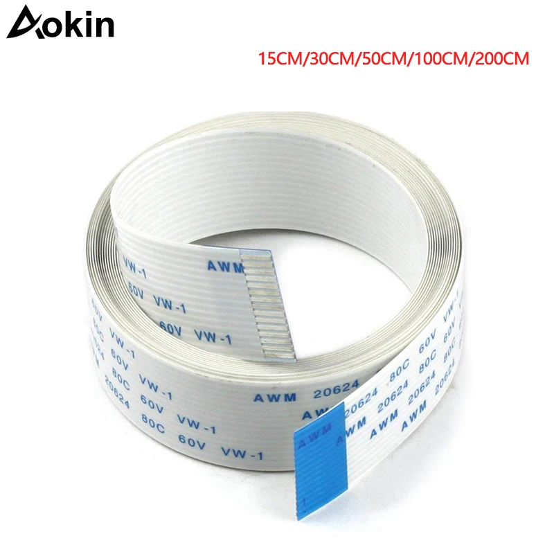 Cable flexible de 15 pines con 15cm, 30cm, 50cm, 100cm, 200cm de longitud para cámara Raspberry Pi 3 Modelo B + / 3 / 2