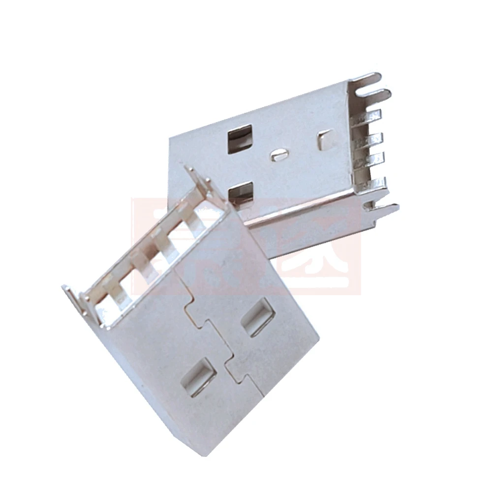 10Pcs Diy Usb Mannelijke Interface Spalk Plug-In Pcb Connector Socket Connector Een Type B Patch Straight Pin