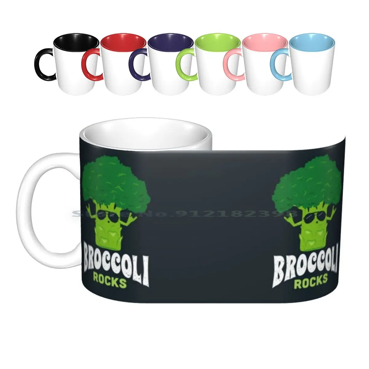 Broccoli Rocks-Funny Broccoli Lover Gift Ceramic Mugs Coffee Cups Milk Tea Mug I Love Broccoli I Love Broccoli Broccoli Is