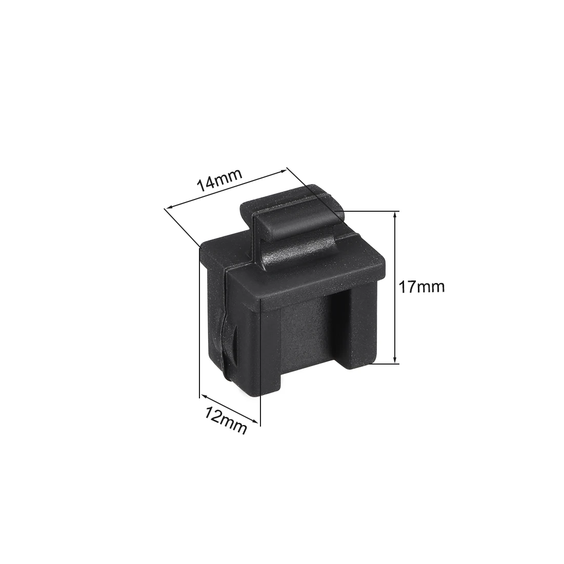 Uxcell 5pcs SFP Port Silicone Protectors Cap Port Cover Anti Dust Plug 14mmx12mmx17mm Black Silicone Anti-dust Stopper