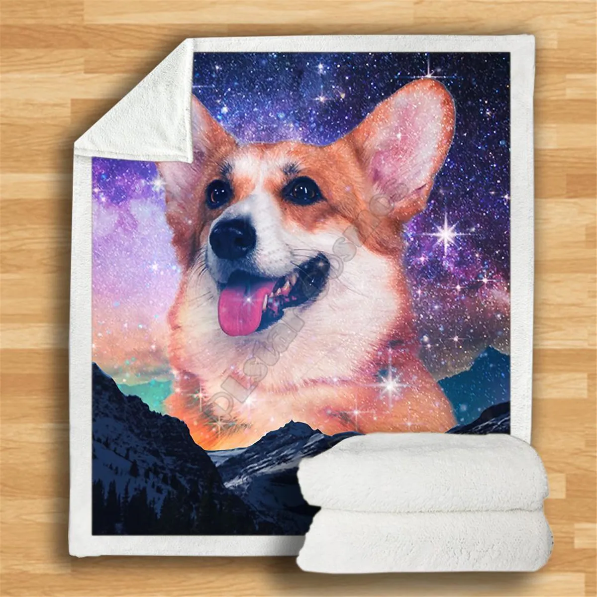 

Welsh Corgi Premium Fleece Blanket 3D printed Sherpa Blanket on Bed Home Textiles