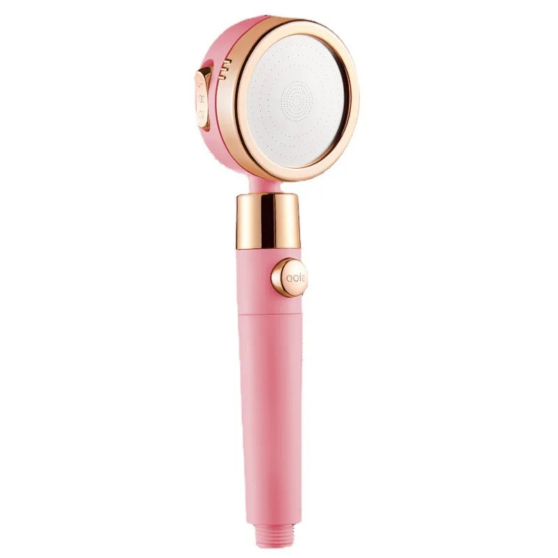 360 Degree Rotation Three-speed adjustment One Key To Stop Filter Shower Head Water Saving Rainfall Round Spray Nozzle