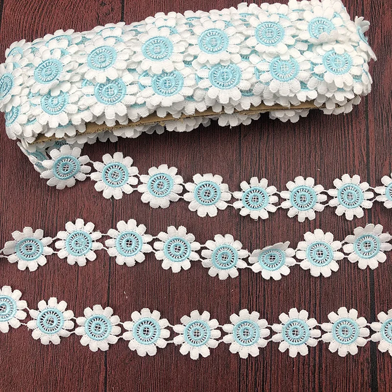 3 Yard hot sale small daisy water soluble lace embroidery lace girls clothes accessories clothing accessories lace