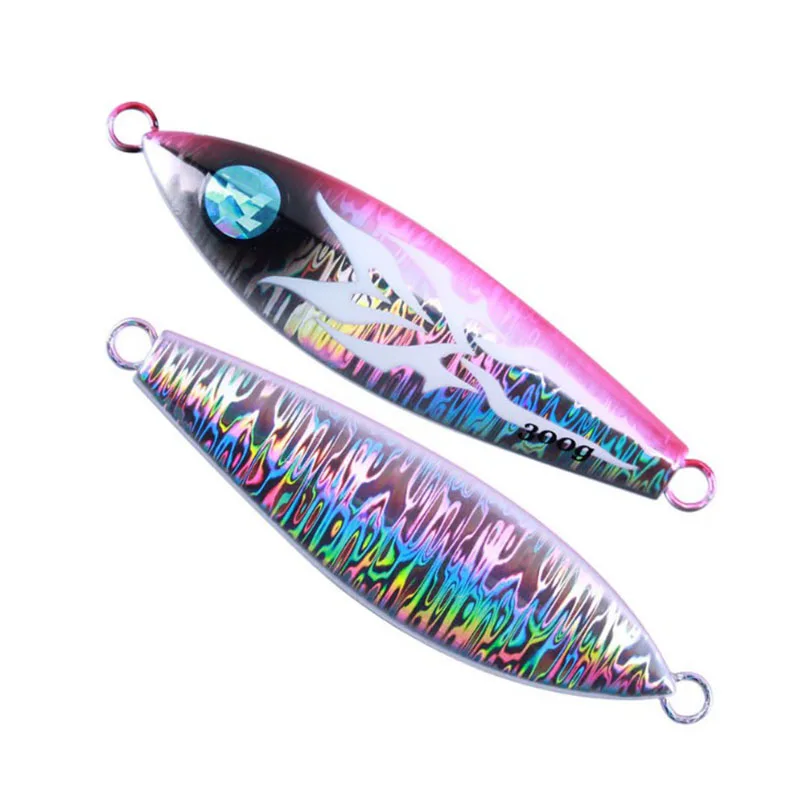 2pcs/lot Slow Jig Bottom Ship Luminous Lures Metal  Bait  lead Jiging  casting far shot marine boat slow casting metal