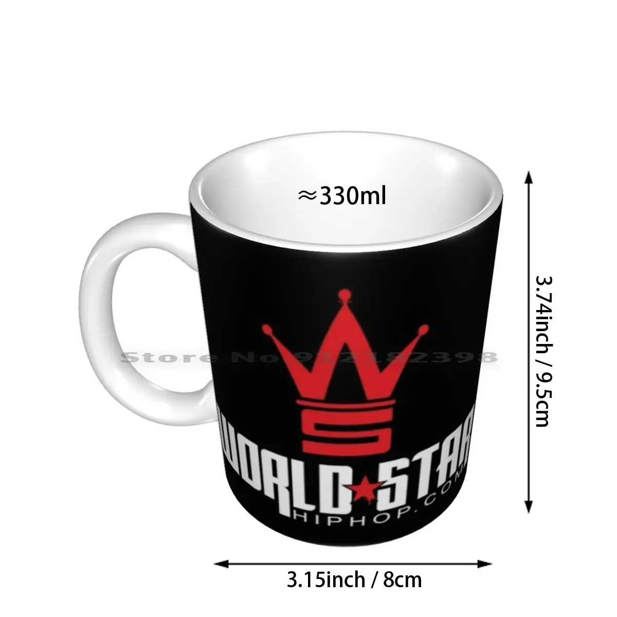 Wshh Ceramic Mugs Coffee Cups Milk Tea Mug Worldstar World Star Hip Hop Rap Music Wshh Creative Trending Vintage Gift Bottle Cup