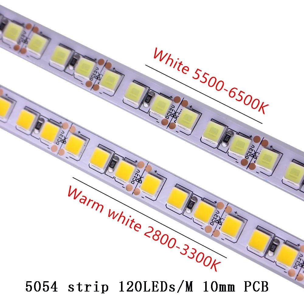 DC 12V 24V 120LED/m 5050 5054 5730 2835 5025 5m LED 스트립 라이트 테이프, CCT RGB 4000k 뉴트럴 화이트 화이트 웜 화이트