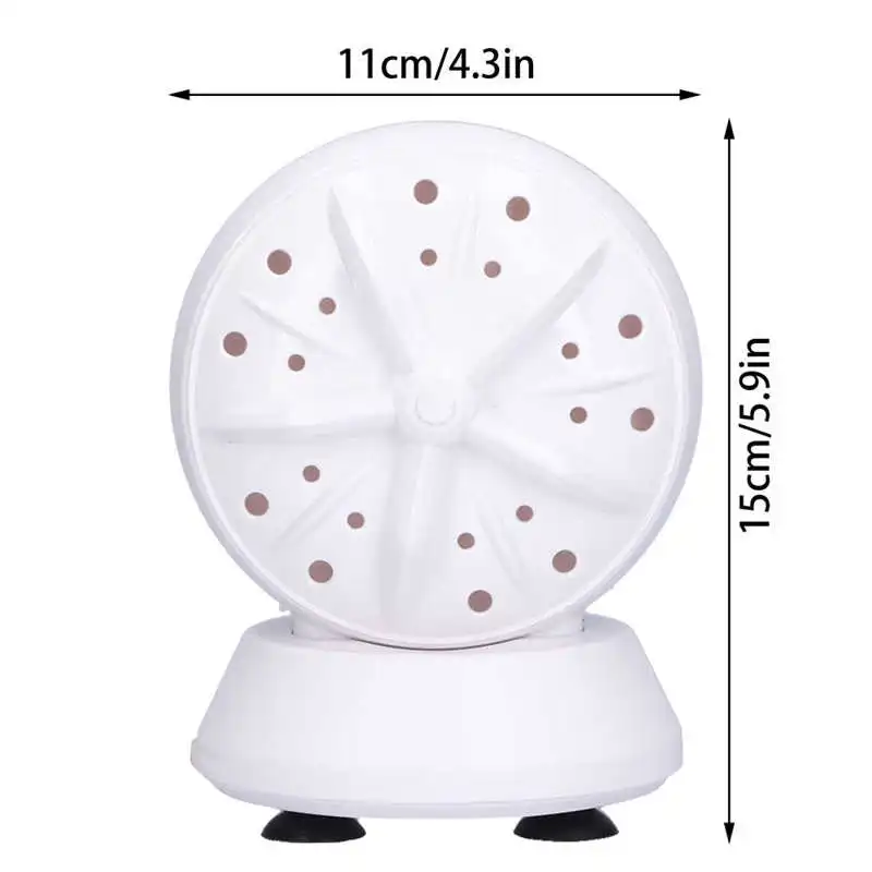 24W Mini Washing Machine Portable Ultrasonic Washing Machine 100‑240V Turbine Washing Machine Underwear Clothes Washer