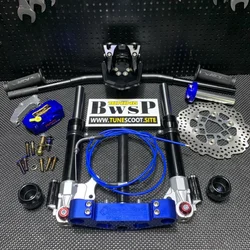 Handlebar Kit For JOG50 JOG90 Tuning Set With Brake Disk 220mm Stem Support Front Forks Steering Specer Triple Tree Racing