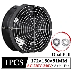 1Pcs Gdstime 220V AC Fan 170mm 172x150x51mm Ball Industrial Cabinet Axial Cooling Fan 17cm Large Air Volume Warehouse Cooler