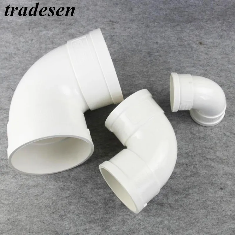 

1pcs PVC I.D 50-200mm Water Supply Pvc Pipe Fittings Elbow Connectors Plastic Joint Irrigation Water Parts Upvc pipe Adapter