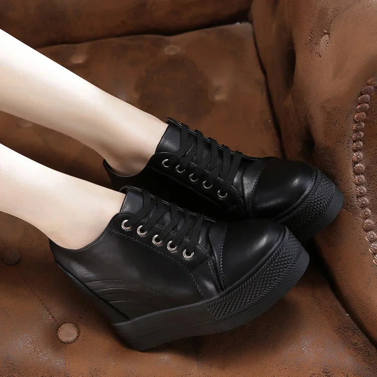 2020 Autumn High Top Wedge Platform Sneakers Women Casual Shoes Hidden Heels Ladies Sneakers Women Shoes YYJ150