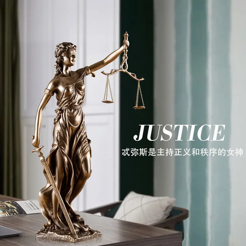 

Bronze balance justice fairness and justice Themis goddess of justice sculpture statue office lawyer decoration