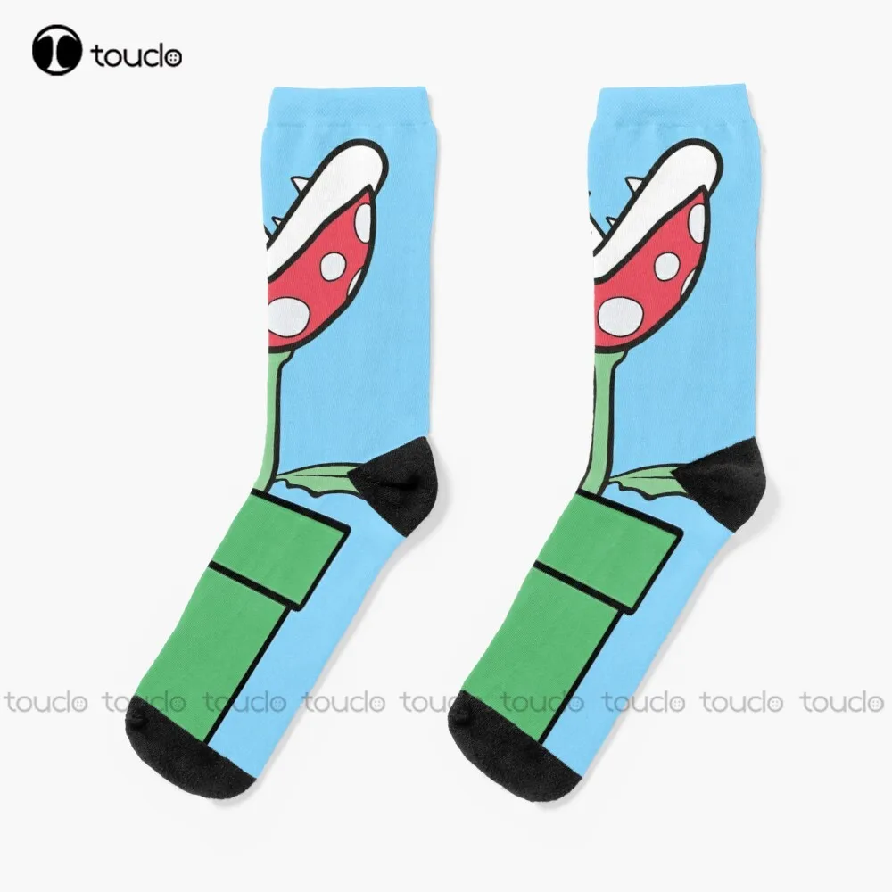 

Piranha Plant Piranha Plant Socks Football Socks Personalized Custom Unisex Adult Teen Youth Socks 360° Digital Print Funny Sock