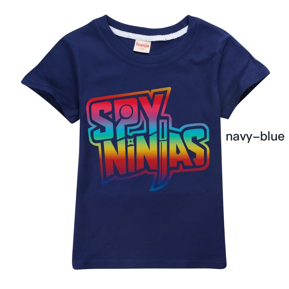 SPY NINJA Summer Cotton Tshirts Kids Cosplay Top Short Sleeve T-shirt Girls Clothes for Boys Tee Costumes Kawaii Christmas Shirt