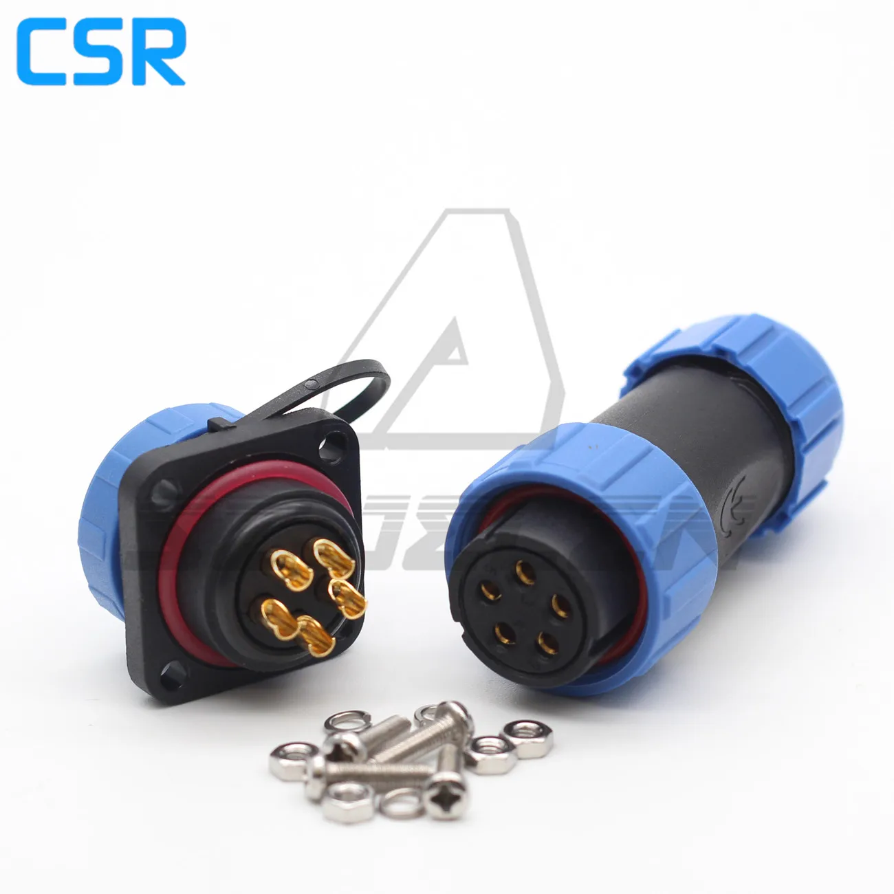 SP21 2/3/4/5/6/7/8/9/10/12 Pin IP68 Waterproof Connector Square Plastic Panel Mounting Connector Plug Female And Socket Male