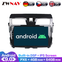 Android 9 IPS Screen PX6 DSP For Nissan Tenna 2013 2014 2015 No Car DVD Player GPS Multimedia Player Radio Audio Stereo 2 DIN