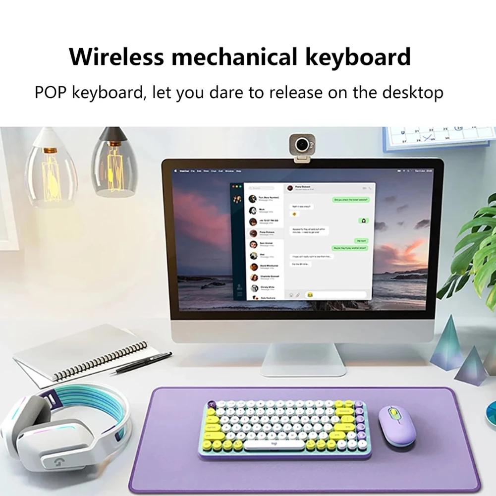 로지텍 POP KEYS 무선 휴대용 기계식 키보드, 블루투스 TTC 78 키 키보드, 아이패드 사무실 게임용 노트북용