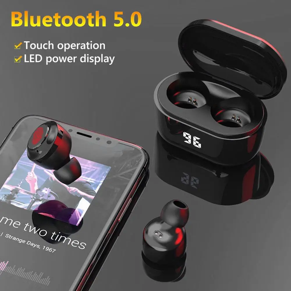 Sylas Wireless Bluetooth Headphones TWS Hifi Sports Waterproof Earphone Bluetooth 5.0 Wireless Earbuds Headset With Microphone