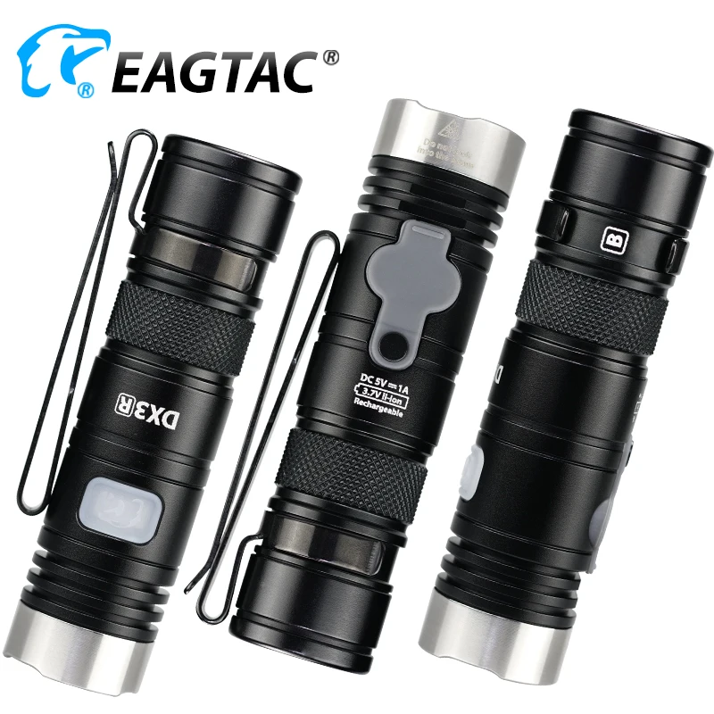 EAGTAC DX3B MINI PRO XHP50.2 2480 Lumen Rechargeable LED Flashlight Programmable Output EDC Torch Super Powerful 18350 Battery