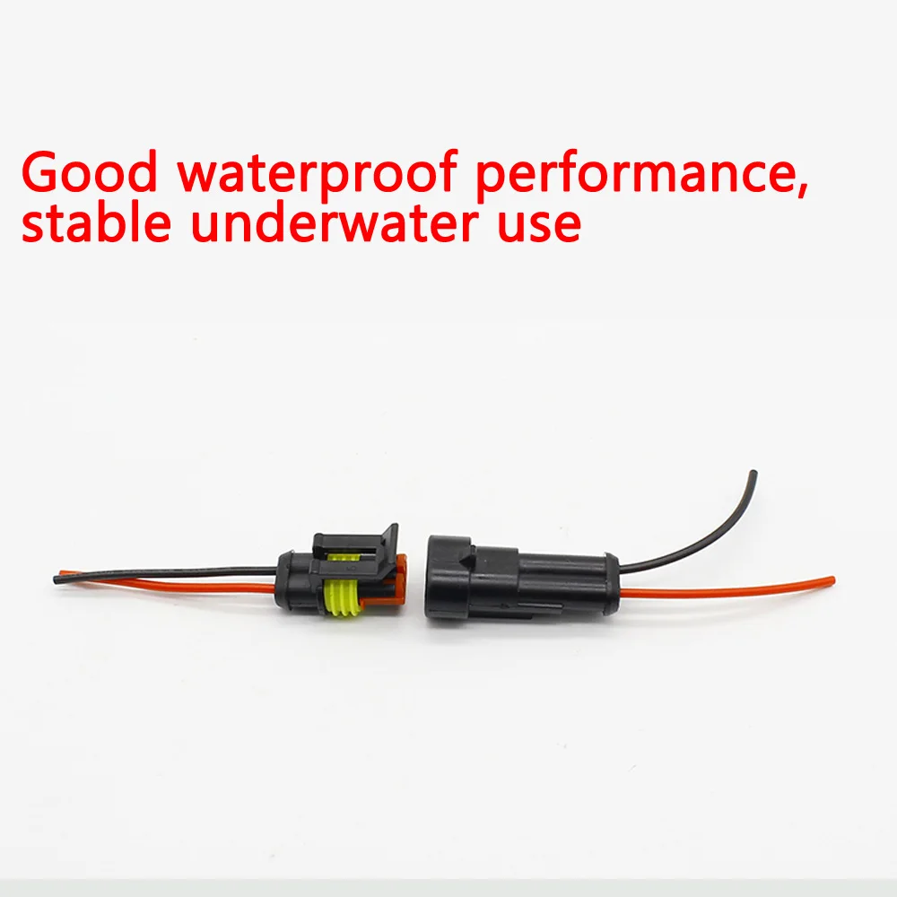 Набор из 20 2-контактных запечатанных водонепроницаемых электрических проводов, Штекерный и гнездовой разъемы, автомобильные разъемы с кабелем