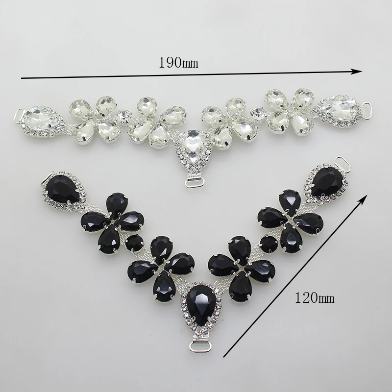 ZMASEY Shoe Buckles 120MM 1PCS  Mix Color Rhinestones Sandals Buckles DIY Handwork Shoe Glass Shiny Decoration