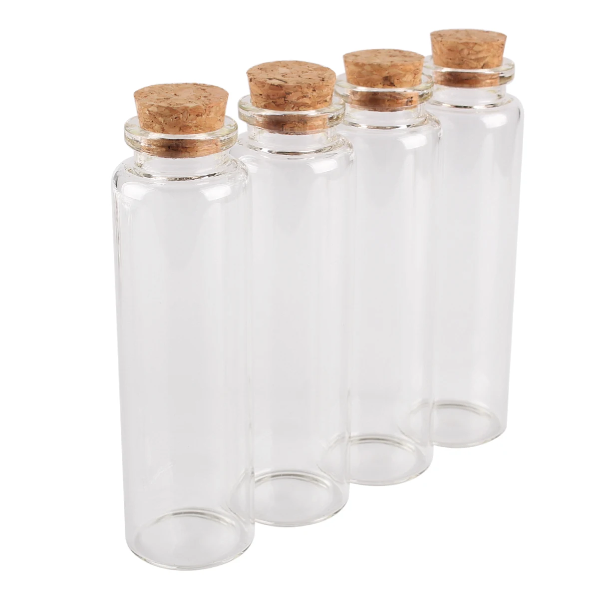 5pcs 50ml 30*100mm Message Bottles Glass bottle with Cork Lids Glass vessels Glass Jars Spice Jars for Wedding favors