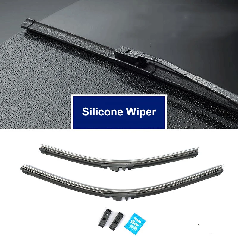 

QHCP Car Coated Wiper Silicone Windscreen Wipers Windshields Strips For Toyota Camry 2018 2019 2020 Avalon 2019 2020 Accessories