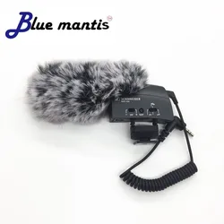 Blue Mantis Pop Filter Dead Cat Outdoor Artifical Fur Wind Muff Windscreen  For Sennheiser MKE400 windshield Microphone  Cover
