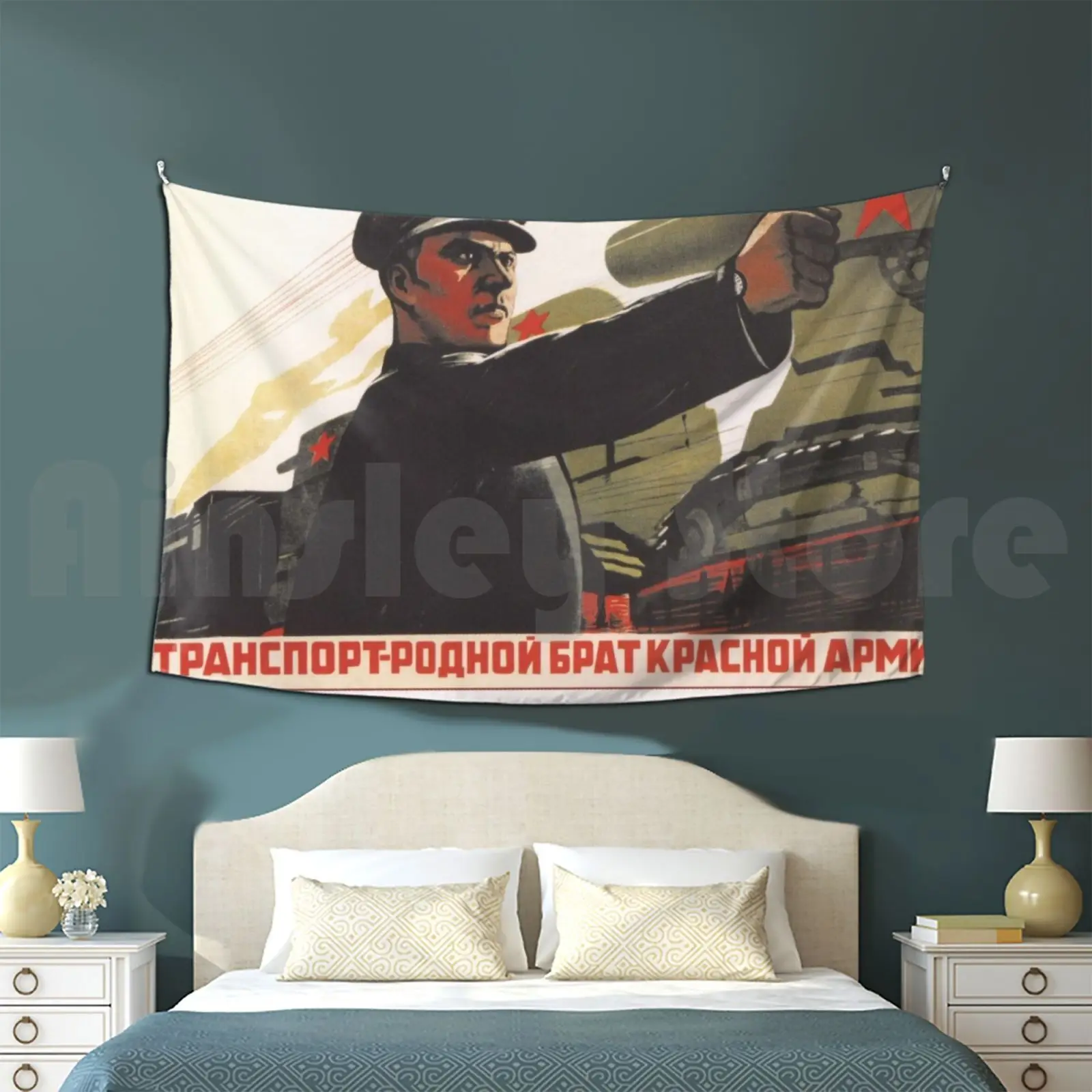 Soviet Poster Propaganda Ussr Army Customized Tapestry Soviet Propaganda Ussr Stalin Lenin Marx