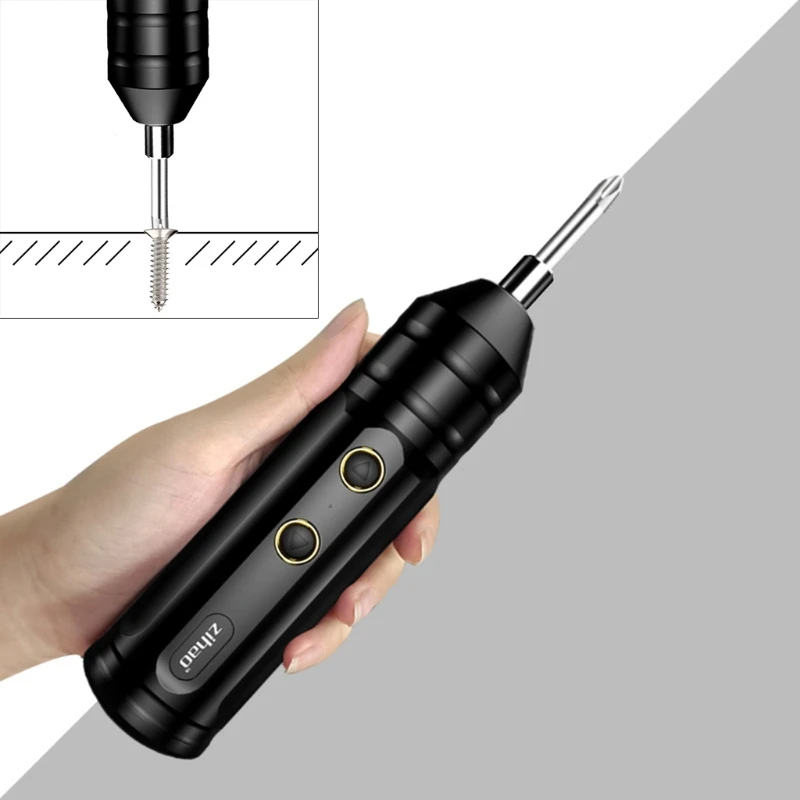 1 Set Rechargeable Electric Screwdriver Small Hand Tool Electronic Drill Usb 3.7V Mini Screwdriver With Bit Cordless Powerful