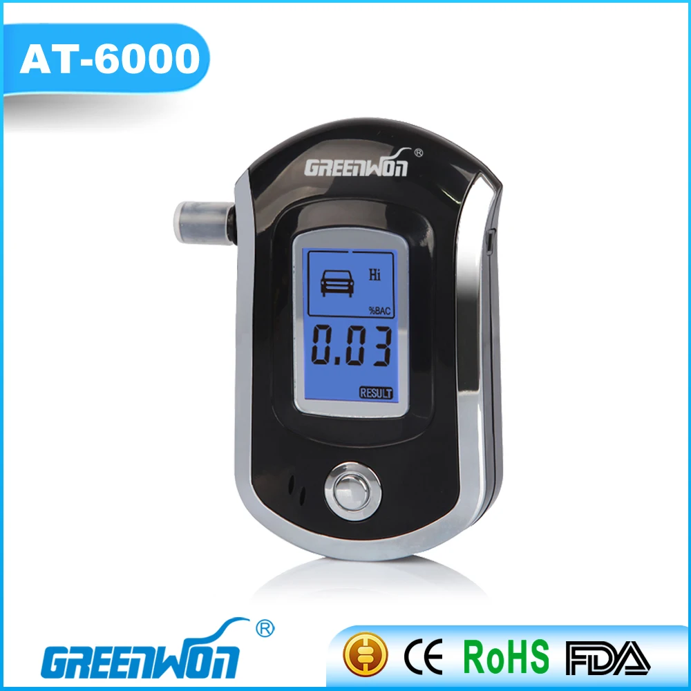 GREENWON Professional Digital Breath Alcohol Tester Breathalyzer AT6000 alcohol breath tester alcohol detector Dropshipping