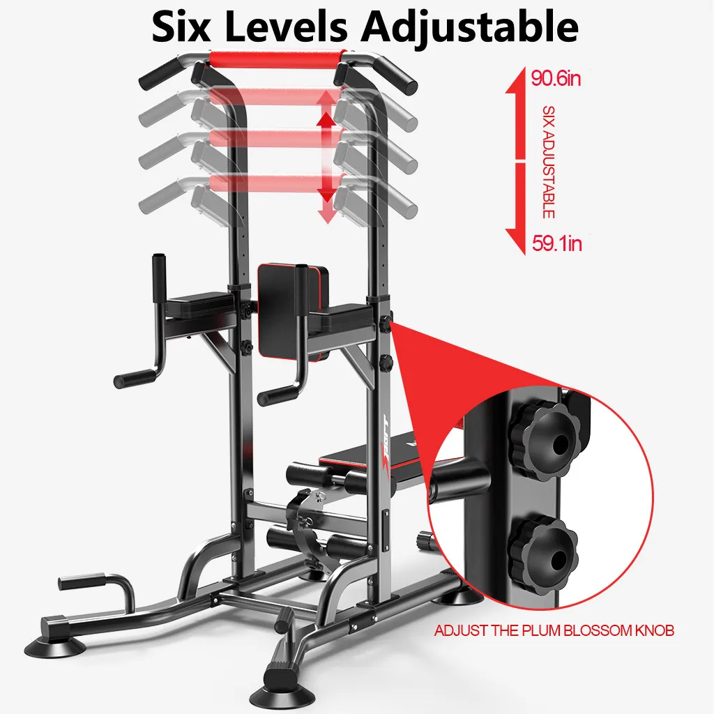 Adult Muscle Training Fitness Equipment Power Tower Dip Station Pull Up Bar Height Adjustment Horizontal Bar Pull Up Bar Indoor