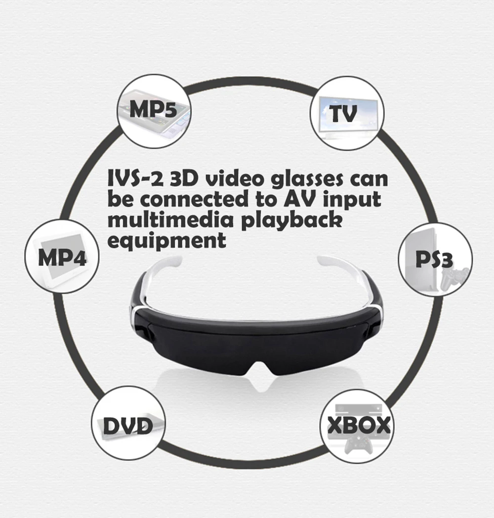 AR/VR Hd سماعة 3Dmax المسرح الذكية ثلاثية الأبعاد شاشة عملاقة نظارات الفيديو دعم Av المدخلات لا حاجة لتحميل
