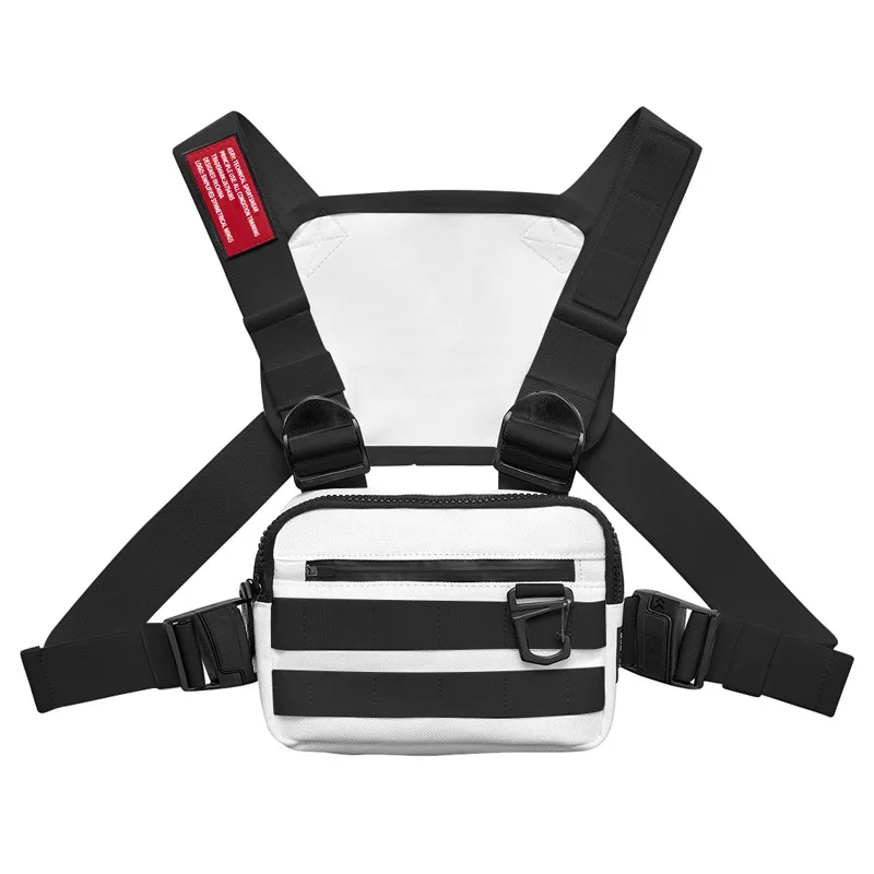 Riñonera de estilo Hip Hop para hombre, bolsa deportiva para correr, accesorios de entrenamiento para gimnasio, chaleco táctico