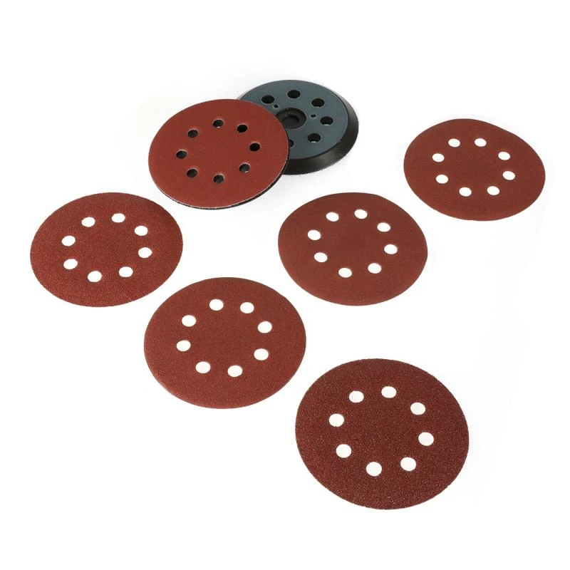 Polishing Sticky Disc Sandpaper Round Shape Sanding Discs Sandpaper 8 Hole Sander Polishing Pad Sanding Paper