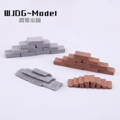 Model Bricks High Temperature Firing  Red Brick Set DIY Sand Table Building Military Model Scene AccessoriesA variety of speci