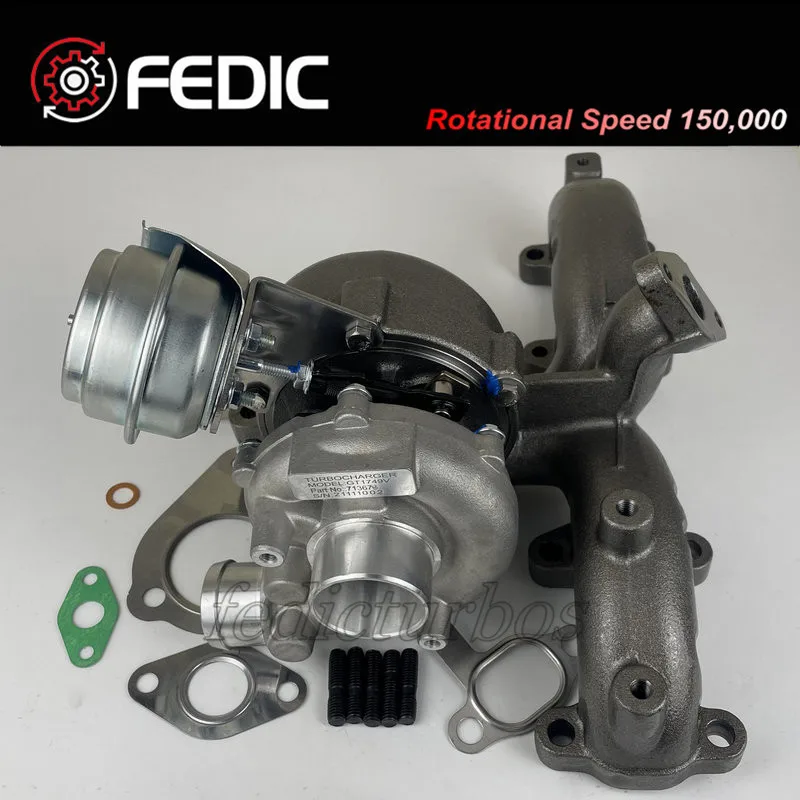 Turbocharger GT1749V 713673 454232-2 454232-6 Turbine full turbo for Audi Ford Seat Skoda VW 1.9 TDI AUY AJM ASV 1999-2007