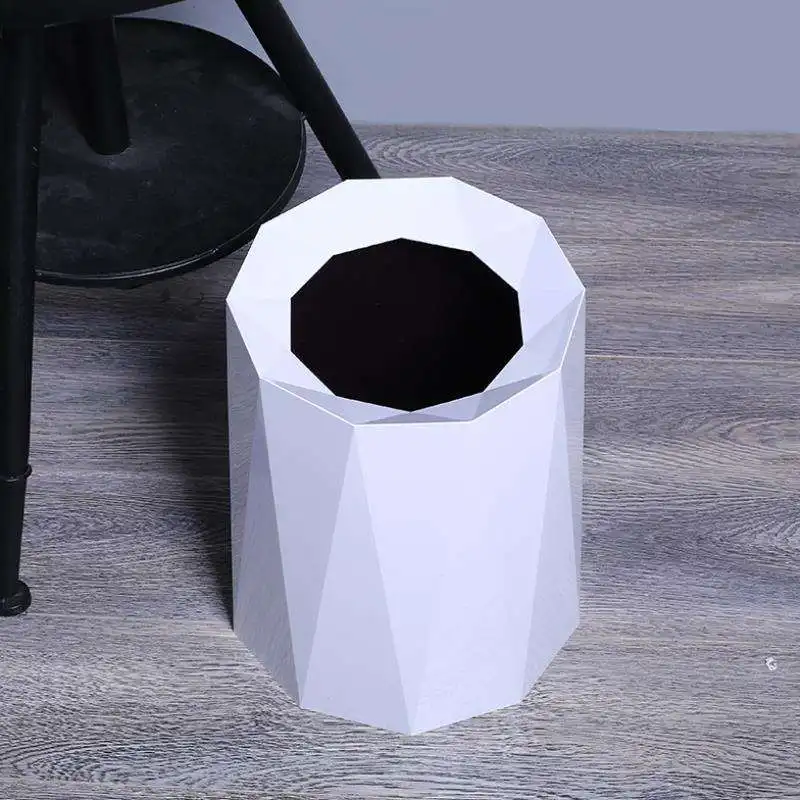 

Creative Nordic Style Household Waste Container Simple Trash Bin Without Cover Multi-Purpose For Home Office Living Room WJ10224