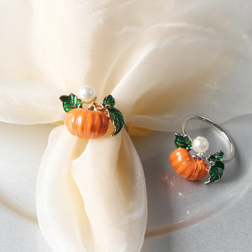 

Pumpkin napkin ring for wedding decoration, fashion accessories, display stand, pumpkin theme, 10 pcs