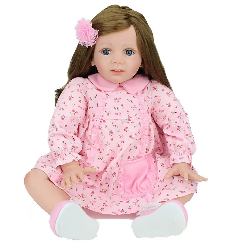 bebes doll with 60cm cloth doll simulation baby cute mixed soft plastic girl toy gift parent child accompany props