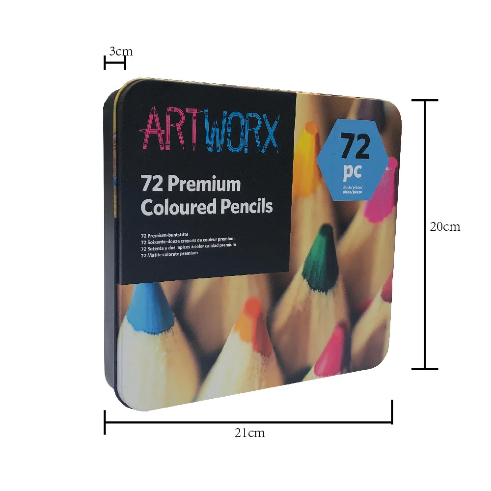 72 Colors Professional Color Pencil Set Iron Box Colored Colour Drawing Pencil Lapices De Colores School Artist Supplies image 6