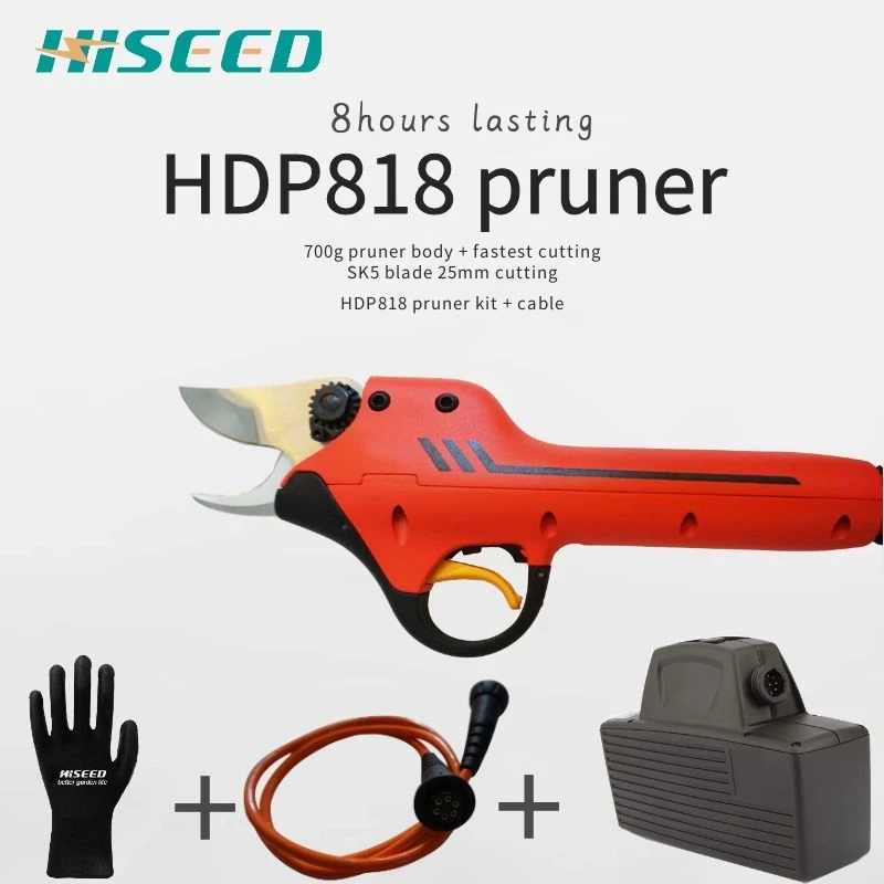 HDP818 Promotion Package 2 With Extra Cable Lithium Battery Vineyard And Orchard Best Pruner Electric Scissors