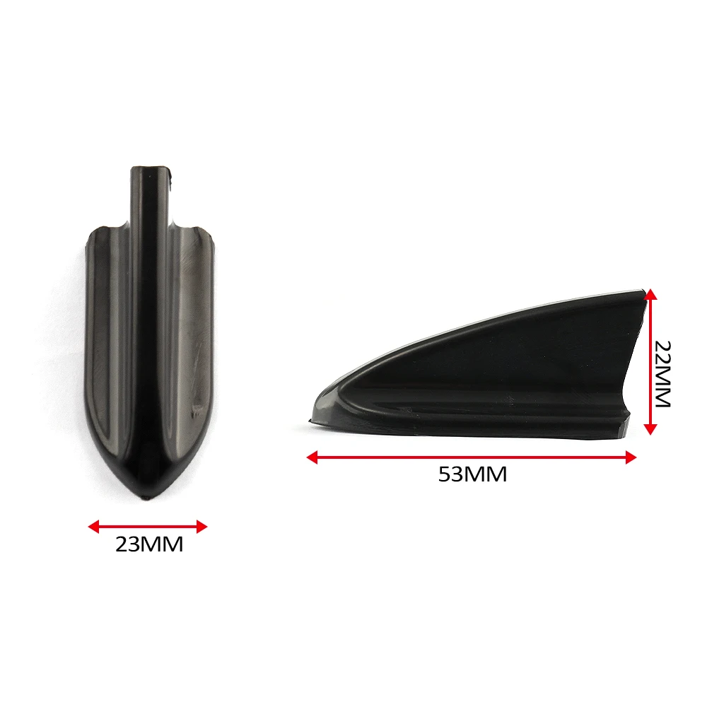 10PCS Universal Car Supplies Refit Pieces Car Tail Decorate Bumper Shark Fin Black Wind Knife Tail Car Model Accessories