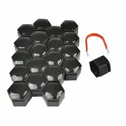 20Pc 22mm Car Tyre Wheel Hub Covers Protection Caps Wheel Nuts Covers Nut Caps Hub Screw Protector Dust Proof Bolt +Removal Tool