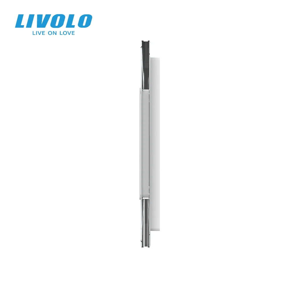 Livolo Luxury Crystal Glass Switch Panel, 294mm*80mm,EU standard,Quadruple Glass Panel ,DIY by yourself,4colors free choose