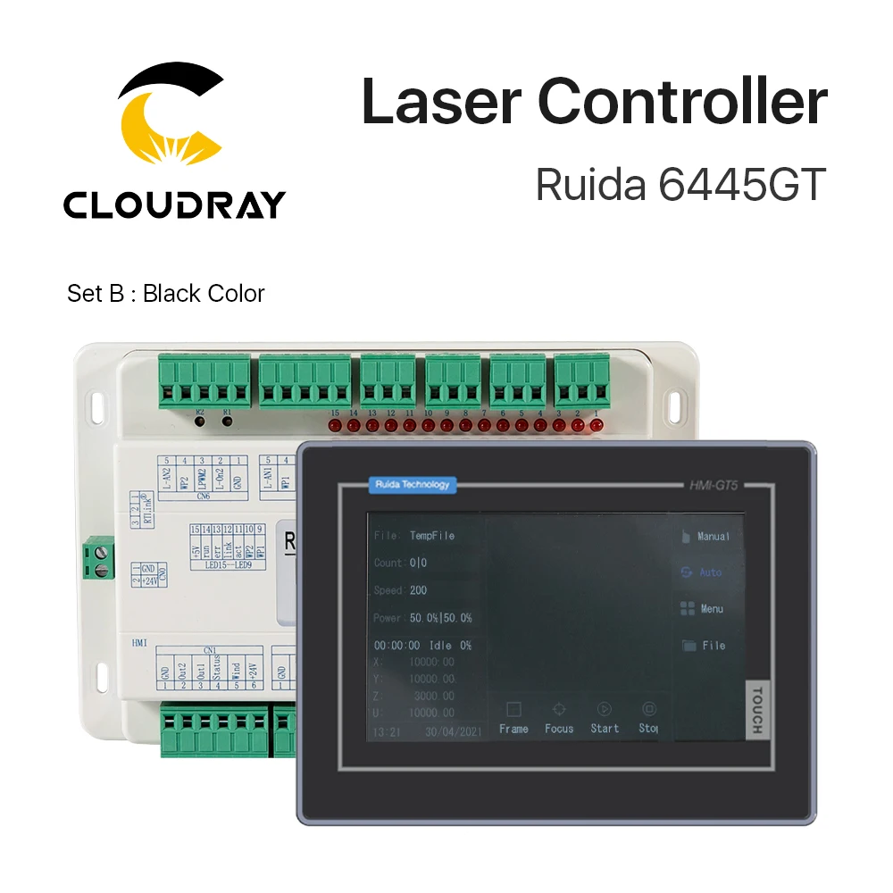 Cloudray New Arrival Ruida Controller 6445GT Touch Screen White/Black Color for Co2 Laser Engraving Cutting Machine Upgrade