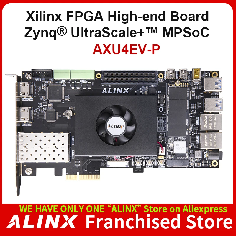 Alinx argolas embutidas, placa pcie3.0 h.265 para automóveis, adas, vitis-ai