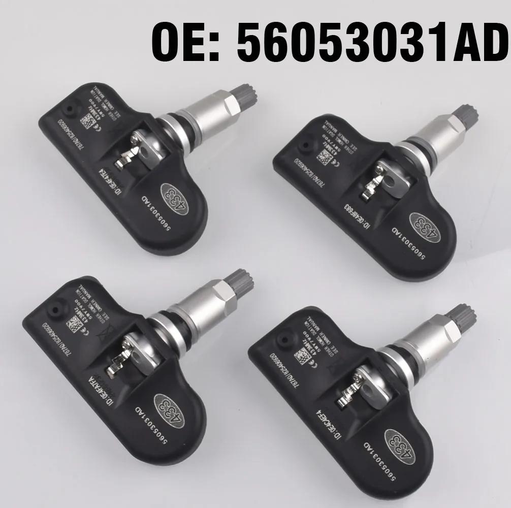 4PCS Car TPMS Tire Pressure Monitoring Sensor 433MHZ 56053031AD for Chrysler 200 Sebring Dodge Grand Carava Charger